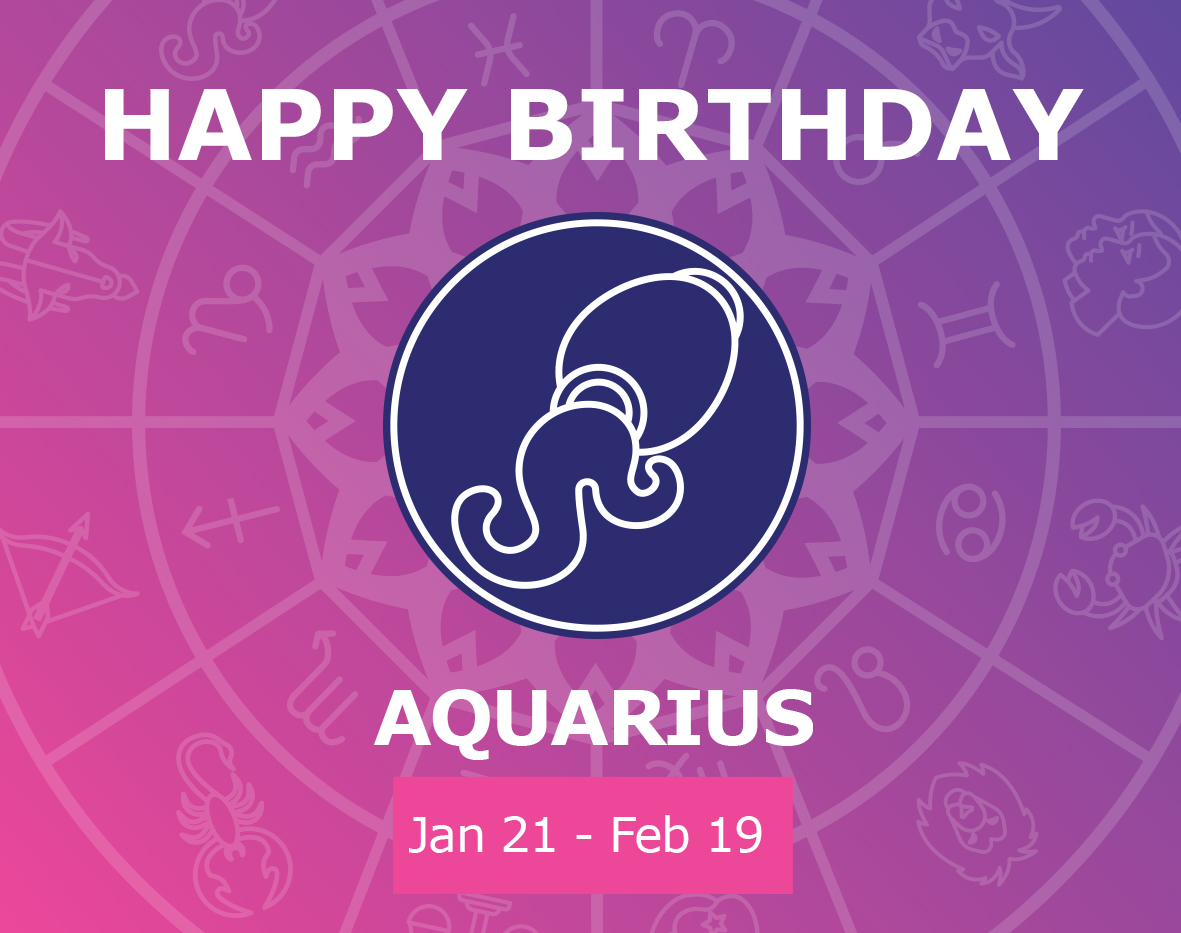 Oracloo Happy Birthday Aquarius 